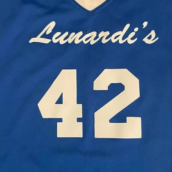 Nike Dry Fit “Lunardi’s” V-Neck Basketball Sporty Athletic Blue White Boys Men J - Picture 10 of 10